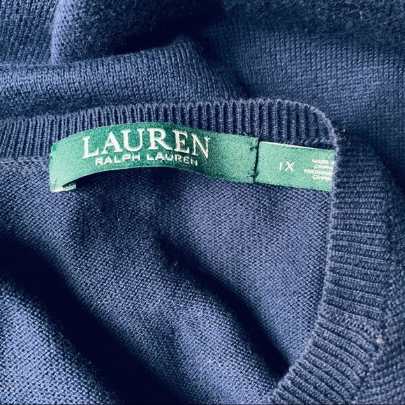 Ralph Lauren NAVY  Print Sweater Dress Size 1X - Picture 6 of 7